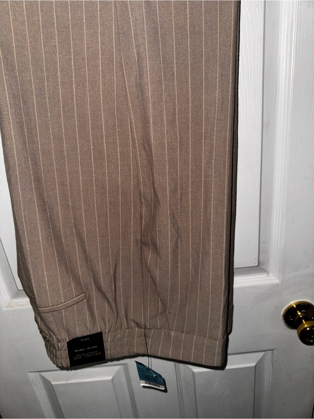 Rachel Zoe woman’s  Tan Pinstripe Dress Pants